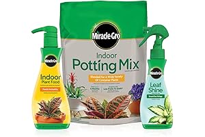 Miracle-Gro Indoor Plant Essentials: Potting Mix, Fertilizer, and Leaf Shine
