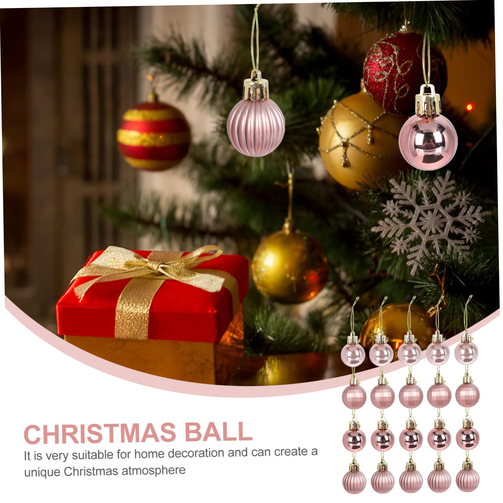 Amosfun 144 Pz Di Natale Palla Da Appendere Di Natale Artigianato Da Appendere Alla Festa Di Decorazione Dell'albero Di Ornamento Palla Di Palline Di Pvc
