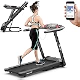 Goplus 4.75HP Folding Treadmill with 15% Auto Incline, Electric Superfit Treadmill w/Voice and APP Control, 20 Preset Programs, LED Touch Screen, Walking Jogging Running Machine for Home Office