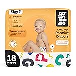 Hello Bello Premium Baby Diapers Size 5, 18 Count of Disposable, Extra-Absorbent, Hypoallergenic Baby Diapers with Snug and Comfort Fit, Alphabet Soup