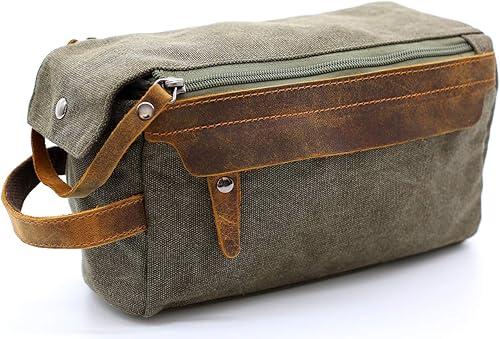 Miniatura 8 de Neceser para hombre y frascocuero y lona, neceser de viaje, kit de dopp para hombres, regalos de padrinos de boda, Personalizar, Classic