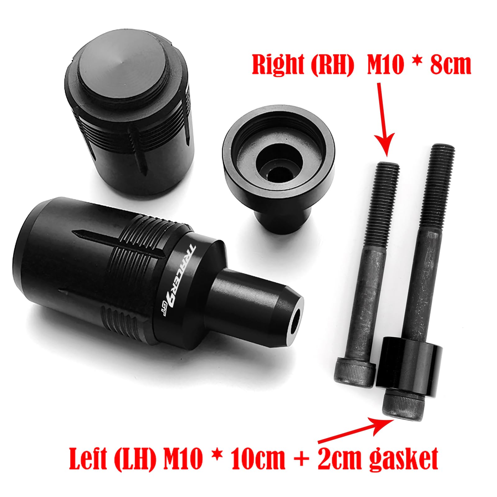 Tamponi Paratelaio Moto Accessori per tracer9gt TRACER 9 /GT MT09 2021 2022 2023 tracer9 2024 2025 Protezione Anticaduta (nero)