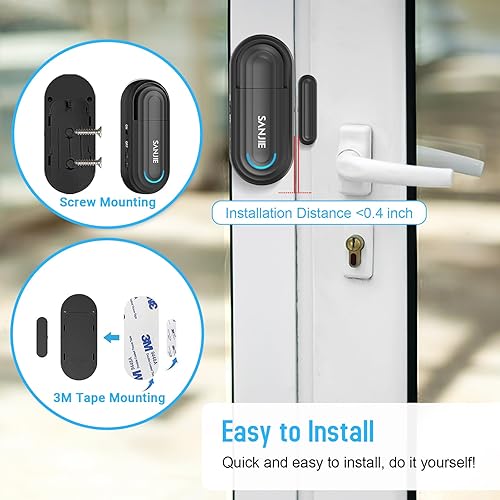 Miniatura 8 de Alarmas para puerta de piscina para seguridad del hogar, volumen de 0 a 120 dB ajustable con 4 modos, alarma de puerta inalámbrica con control