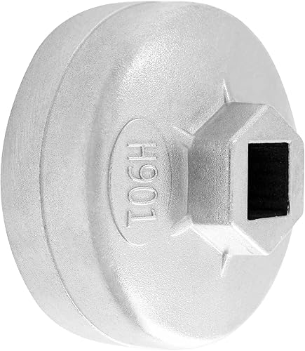Miniatura 2 de Bonsicoky Llave de filtro de aceite de 14 flautas de 2.559in, herramienta de extracción de filtro de aceite de aluminio para automóviles (modelo 901)