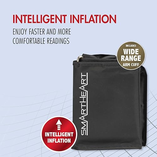 Miniatura 4 de SmartHeart Monitor de presión arterial  Brazalete superior de amplio rango  Instrucciones y resultados audibles en español en inglés para personas