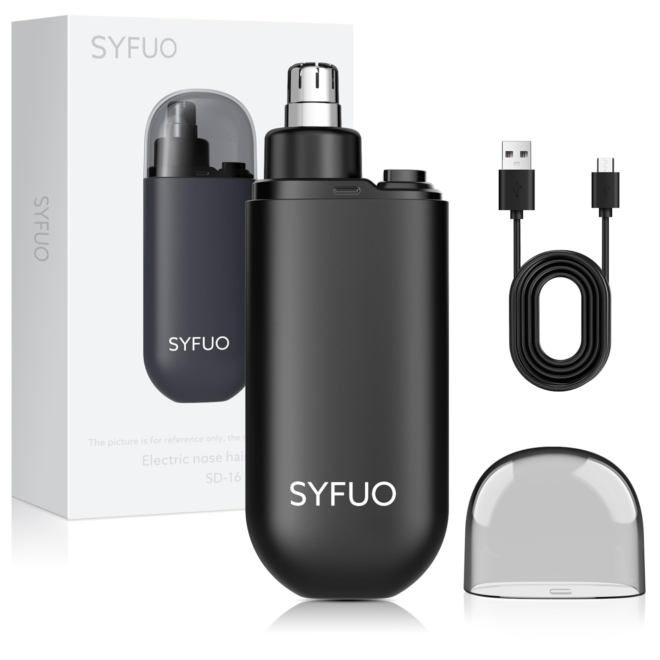 Yonune SYFUO Nose Hair Trimmer for Men Portable Painless Ear and Nose Hair Trimmer USB Rechargeable Nose Trimmer