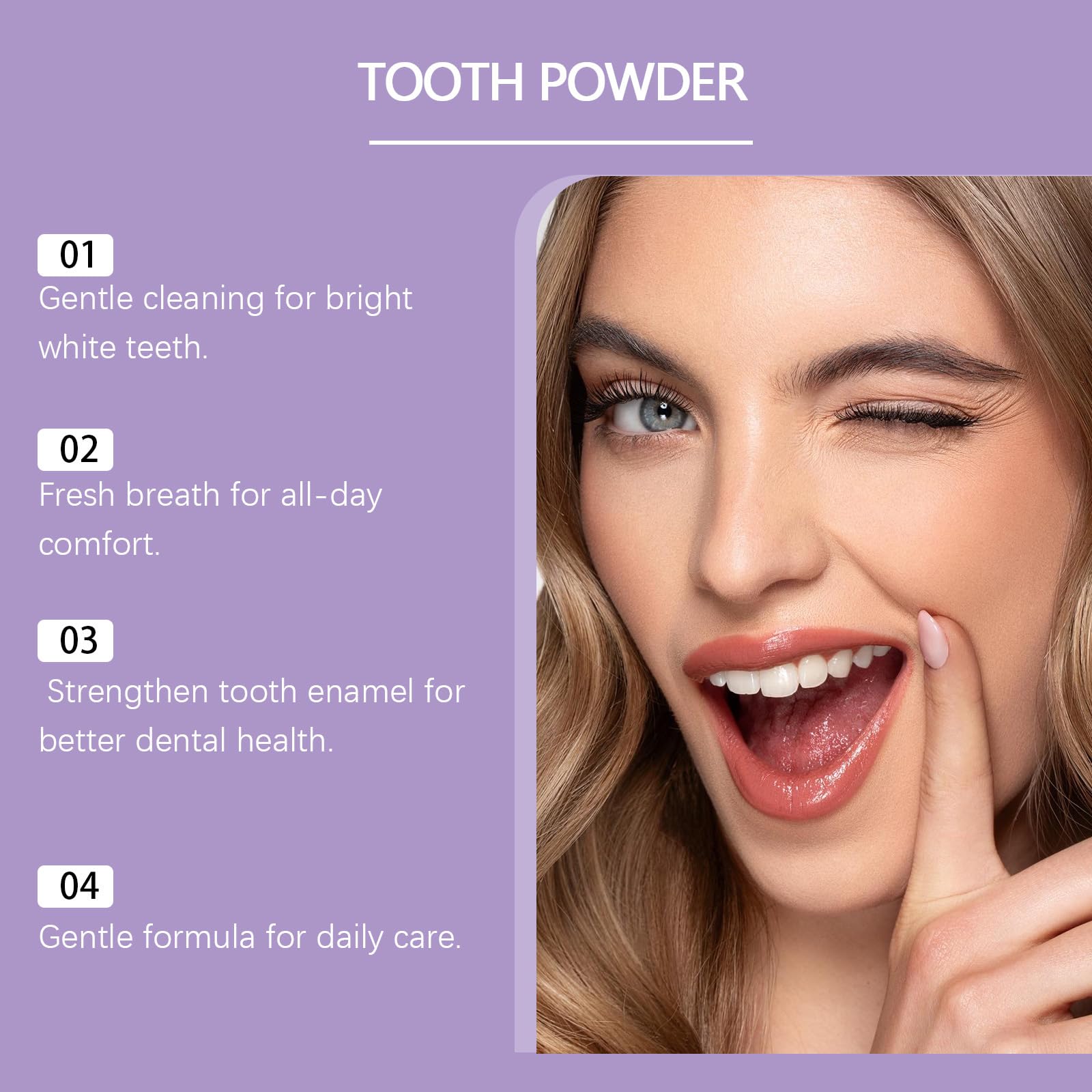 Gearvix Advanced Polvere Sbiancante per Denti, Dentifricio Sbiancante, Polvere Dentifricia Minerale Naturale, Aumenta lo Sbiancamento Naturale dei Denti e Dona un Alito Fresco a Lunga Durata,2PCS