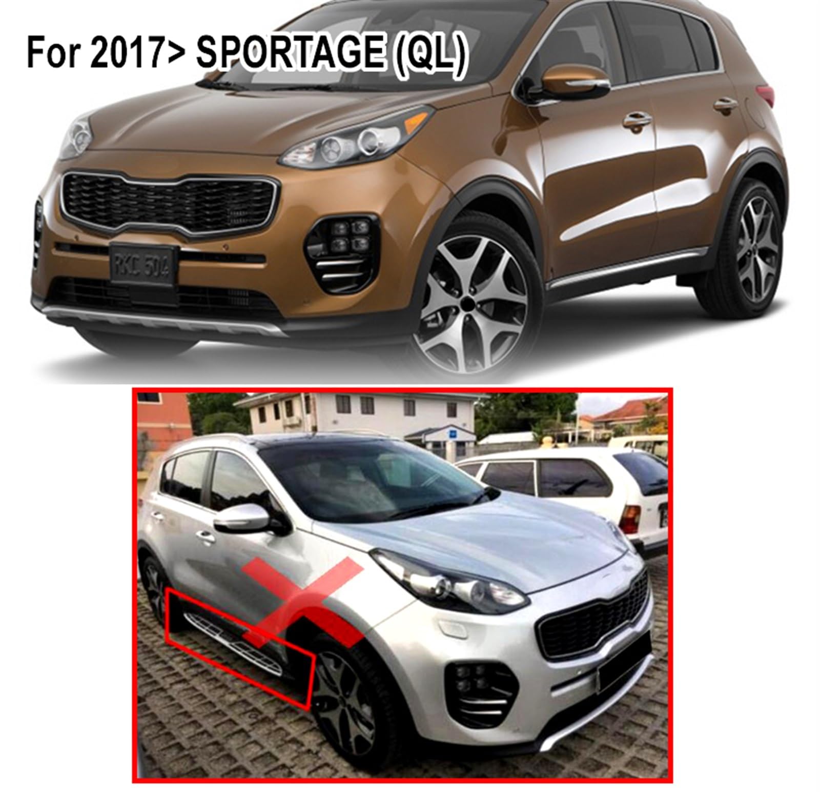 Styled Set geformte Auto-Schmutzfänger, Passend für Kia
