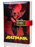 CoCube+ Batman Superhero Diary with Lock – Comic-Inspired PU Leather Notebook Journal with Lock 228 Pages – Batman Locked Diary Planner Organizer for Boys, Girls, Teens, Fans, School or Gift Use
