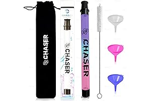 Shot Straw, Velvet Carrying Bag, Straw Cleaning brush & Funnel Bundle