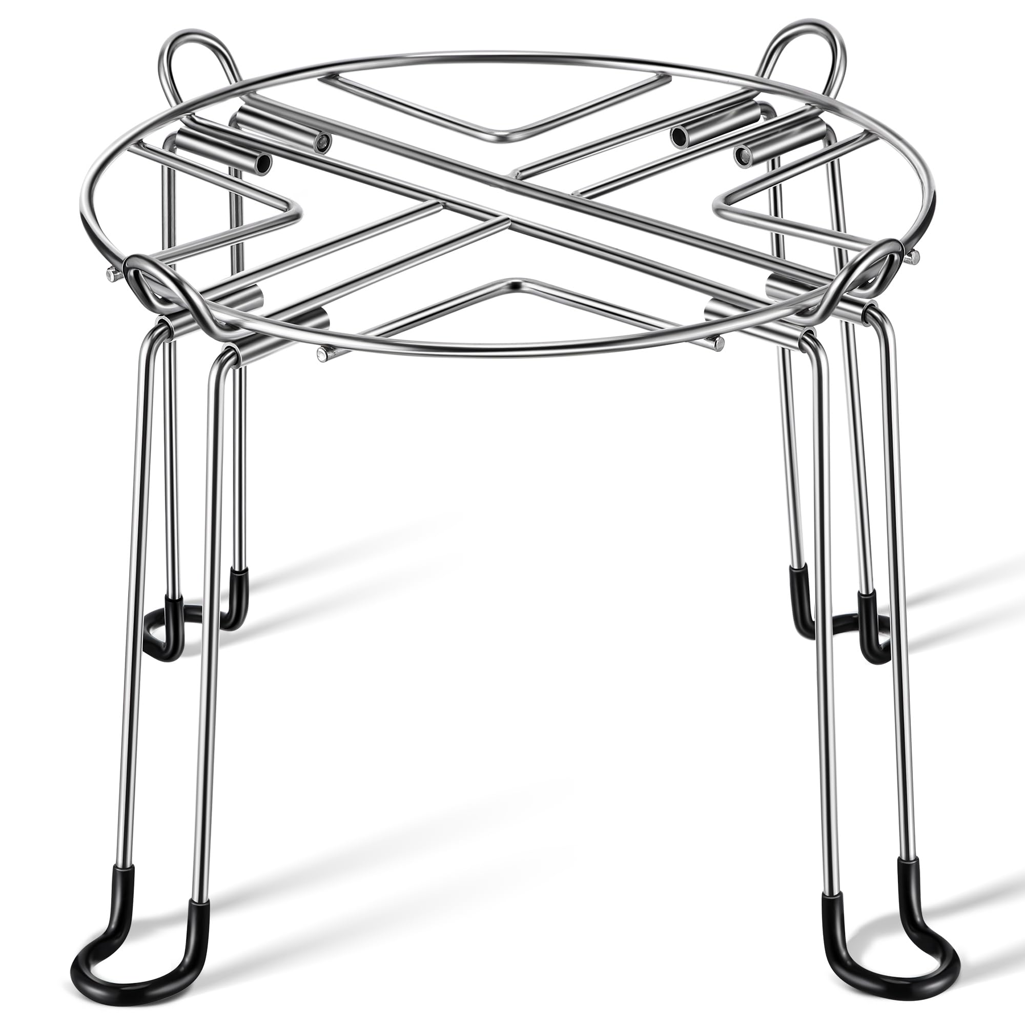 Dreyoo Support de système de filtre à eau alimenté par gravité, 25,4 cm de diamètre par 20,3 cm de haut, support de filtration amovible en acier inoxydable sous évier et comptoir compatible avec