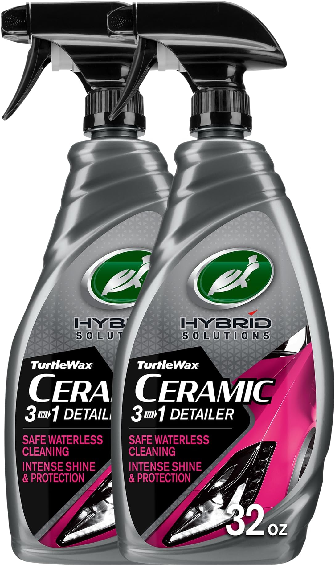 - Hybrid Solutions Ceramic 3-in-1 Car Detailer, Waterless Car Wash, Long-lasting HydrophobicWax Protection and High Gloss Shine, Safe For All Exterior Surfaces, 32 oz (Pack of 2)