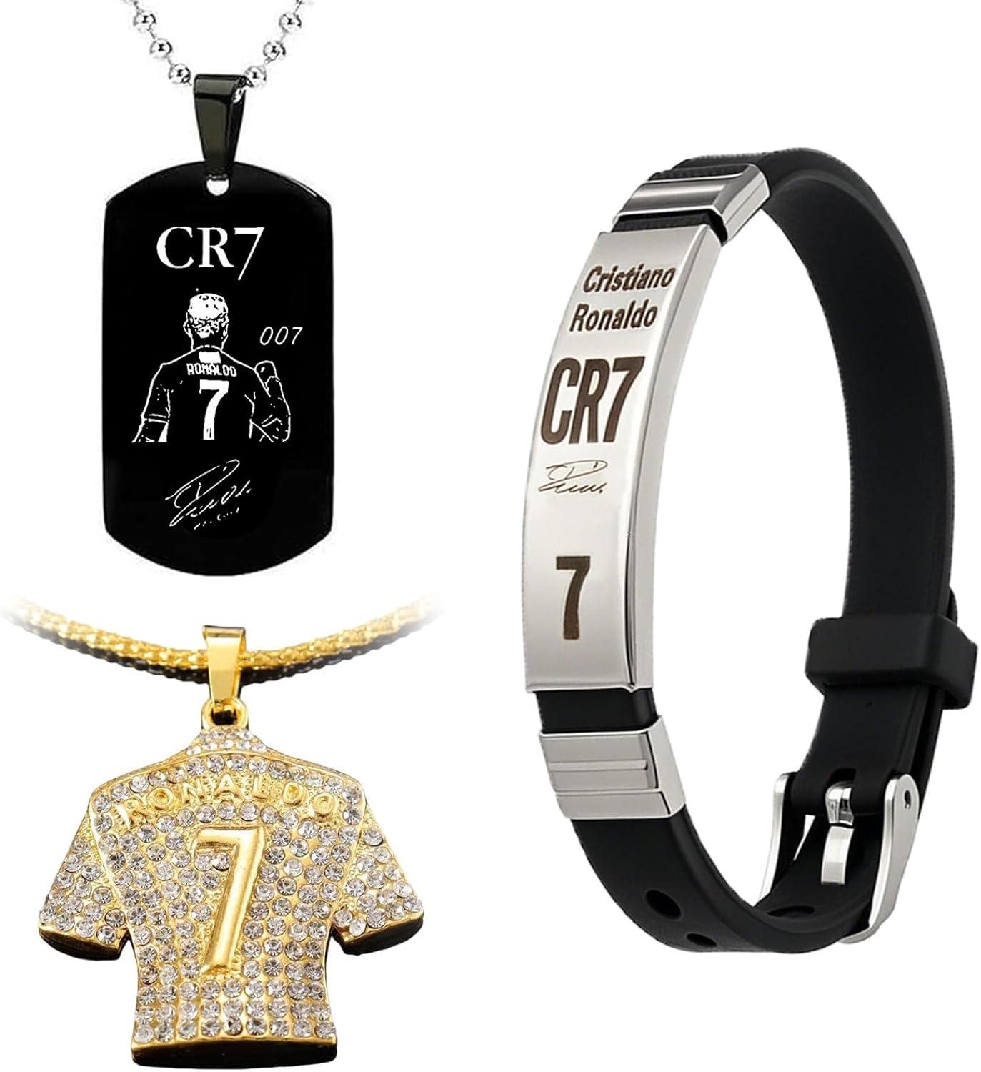 Een 18 karaats wit en geel gouden hanger met Rolex embleem bezet met