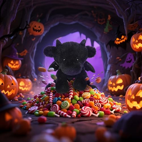 Vista 53 de Apricot Lamb Juguetes de peluche verde de peluche dragón dinosaurio animal de peluche suave perfecto para niños 8 pulgadas Negro,Azul oscuro,Verde