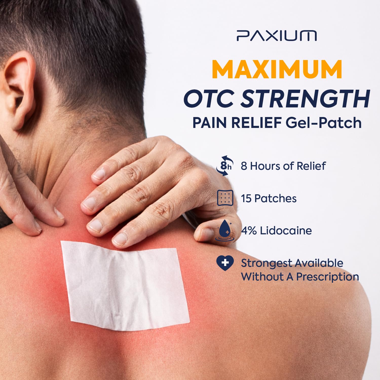 4% Lidocaine Patches Maximum Strength: Pain Relief Patch for Back Neck Shoulders Knees Elbows - Topical Analgesic 15 Count - 2