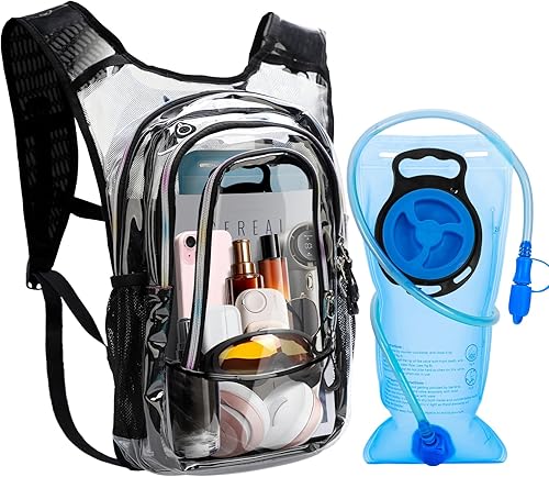 Miniatura 11 de Mochila de hidratación, paquete de hidratación para festivales y raves, mochila de agua con bolsa de hidratación de 2L, mochila de hidratación para