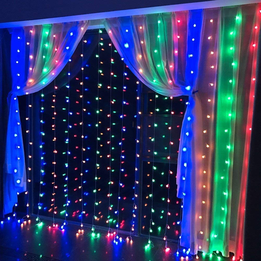 Litehom Copper 8 Modes Curtain Led Lights 180 Leds 18 Led Light 3 Meters Each Indoor/Outdoor Decoration For Diwali,Christmas,Diwali Lights For Decoration For Home Diwali Lights(Blue Curtain Light) (B0BFD63TRR) Amazon Price History, Amazon Price Tracker