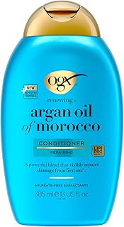 OGX Argan Oil of Morocco Hair Conditioner, Hydrate and Repair, Intensively Moisturises, for Dry and Damaged Hair, Sulfate Free Surfactants, 385ml