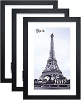 Vista 102 de VCK 8x10 Picture Frames - Black, Wide Border Solid Wood Frame, Display Photo in Horizontal and Vertical, for Home, Office, Gallery, Woodgrain