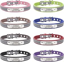 Personalized Cat Collar, Reflective Cat Collar with Name and Phone Number, Adjustable Cat Collars for Puppy and Kitten