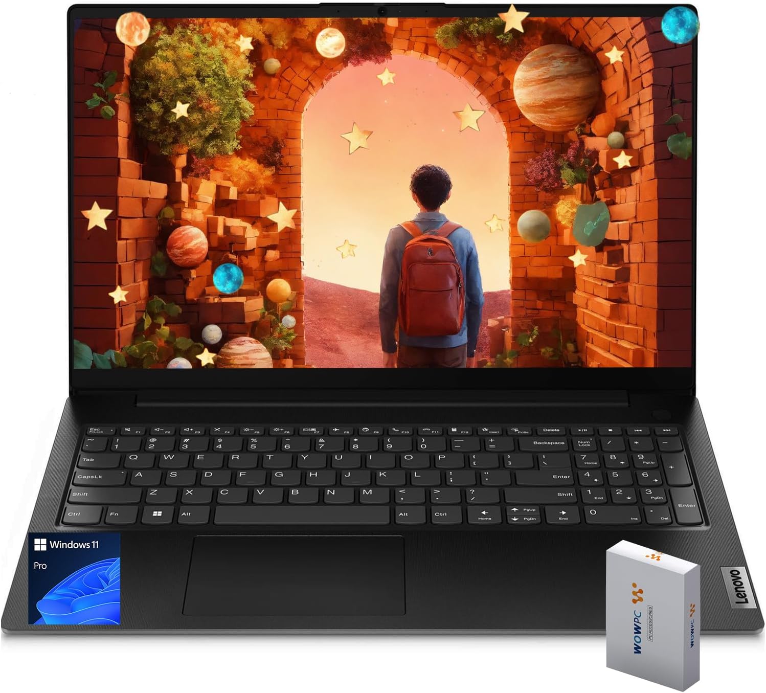 Lenovo Newest 15.6 Inch Laptop, Intel Dual-core Processor, 16GB Memory, 512GB PCIe SSD, 15.6"" FHD (1920 x 1080) Display, HDMI, Ethernet Port, Webcam, Windows 11 Pro, w/WOWPC 500GB Bundle, Black