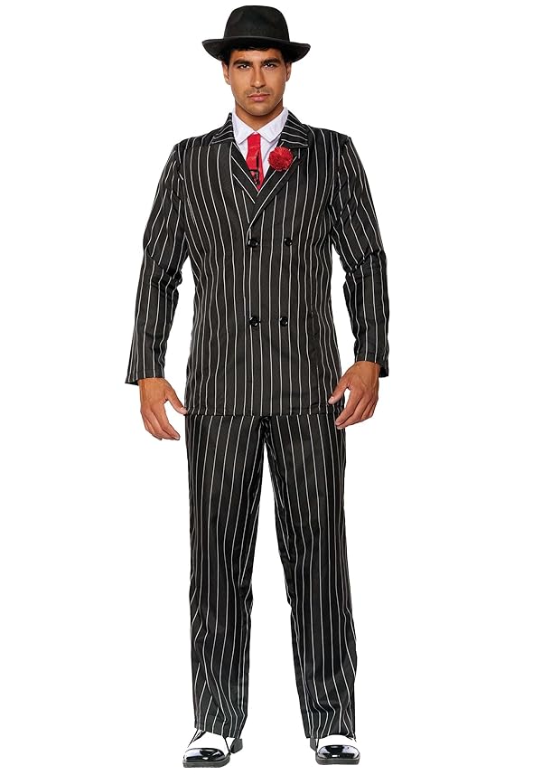 Dreamgirl Men's Gangsta Costume, Black/White, Xx-Large by Dreamgirl - Used condition - US$21.05