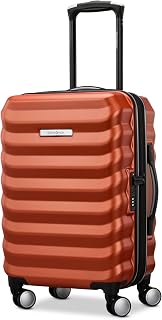 Samsonite Hard-Sided 20-Inch Lightweight Carry On Expandable Element Suitcase: Durable, 360° Spinner Wheels, Adjustable Telescopic Handle, TSA-Approved Lock - Copper Orange