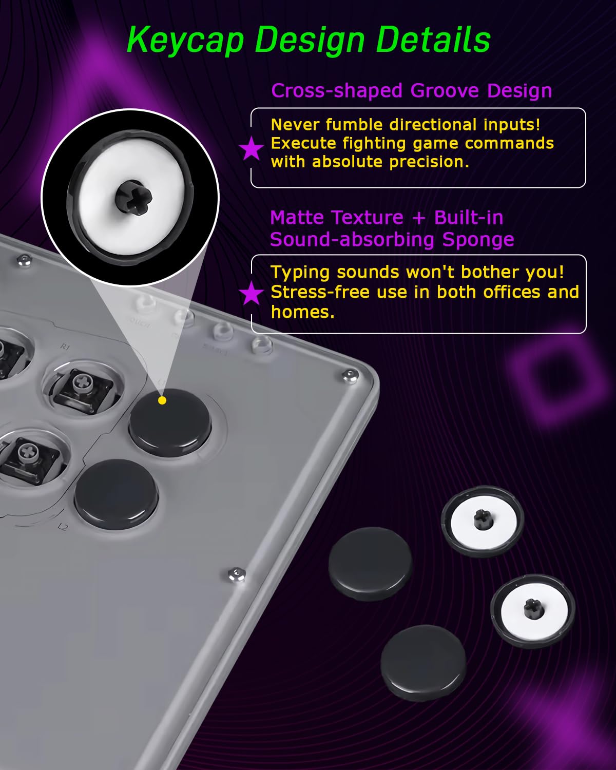 Sehawei Haute42 Arcade Stick V16 All-Button Arcade Controller 16Keys for PC/Ps3/Ps4/Switch/Steam,Fight Stick for Fighting Games with Custom RGB & Turbo Functions & Hot Swap - 30th Anniversary Edition