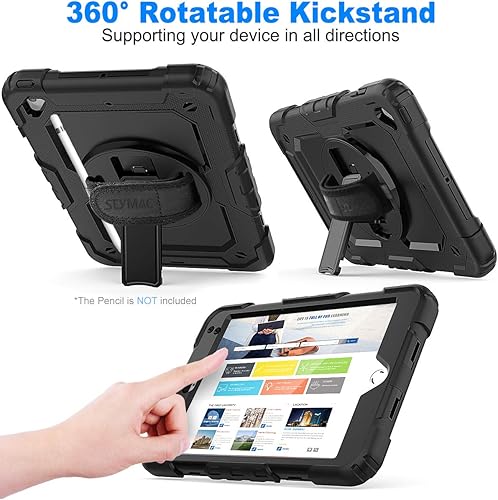 Miniatura 13 de SEYMAC stock Funda para iPad (A16) de 11ª/10ª generación de 11/10.9 pulgadas 2025/2022, funda de protección contra caídas de cuerpo completo