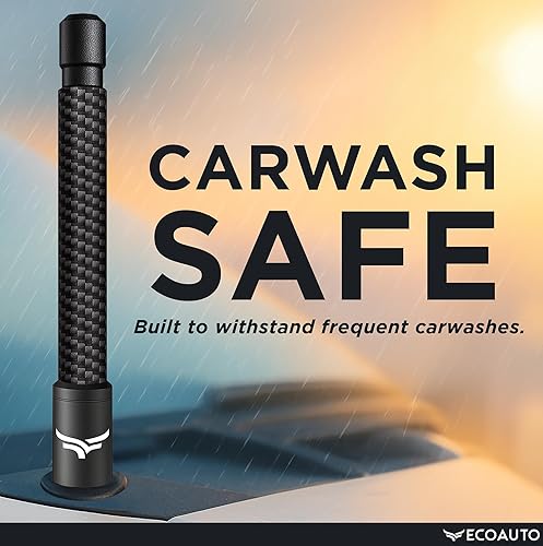 Miniatura 8 de EcoAuto Antena universal corta para camión de 5 pulgadas, antirrobo y segura para lavado de autos, accesorios de camión para Ford, Dodge, GMC,