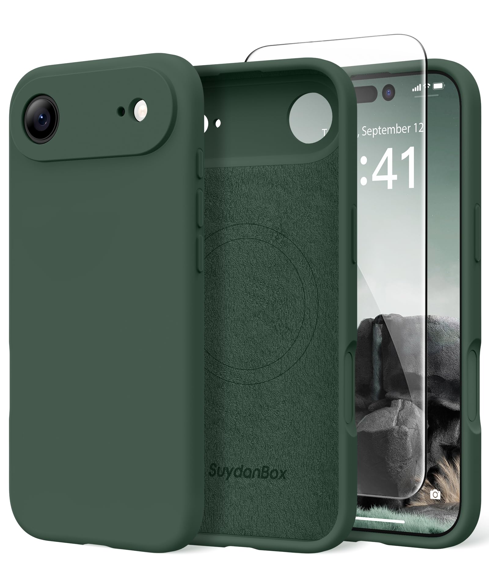 Magnetic for iPhone Air Case Silicone Alpine Green