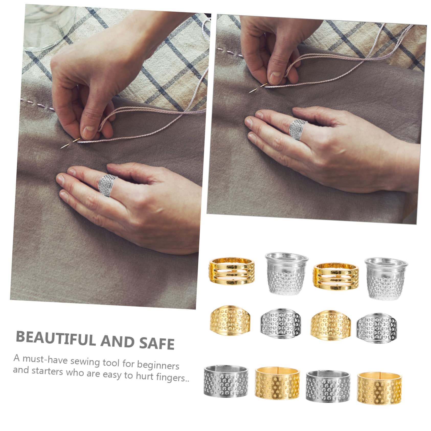 Lurrose 72stücke Fingerhüte Für Näharbeiten Einstellbare Fingerprotektoren Für Sicheres Sticken Und Quilten Für -projekte Und Handarbeiten