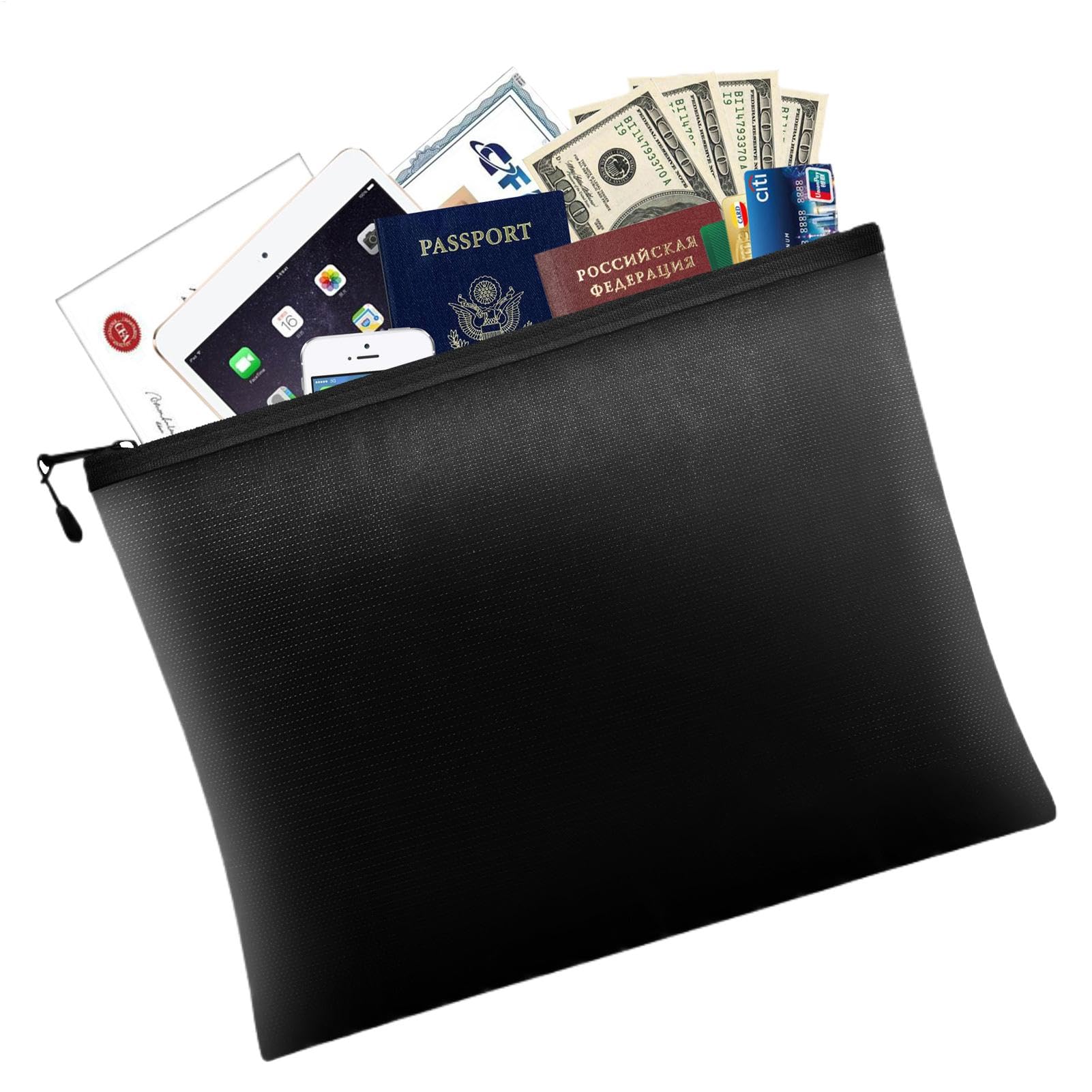 Bolsa ignífuga de seguridad para colecciones de monedas y recuerdos familiares valiosos