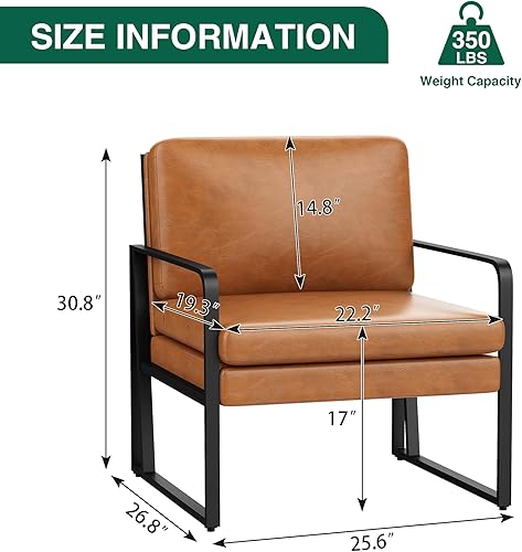 Miniatura 36 de ALISH Sillas decorativas, sillón tapizado, sillas modernas para sala de estar, sillón de lino, sillas laterales de lectura con patas de metal para