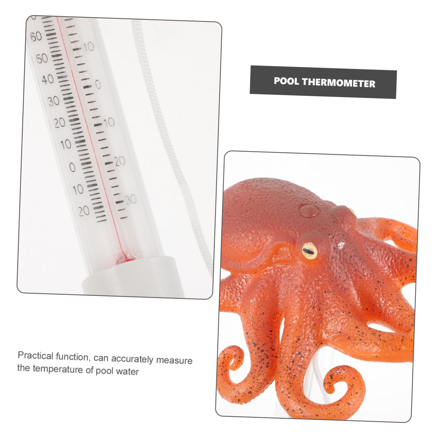 Toddmomy 4pièces Thermomètre Flottant De Piscine Mesure De Température Pour Spas Et Étangs Outil Pratique Et Forme De Pieuvre Et