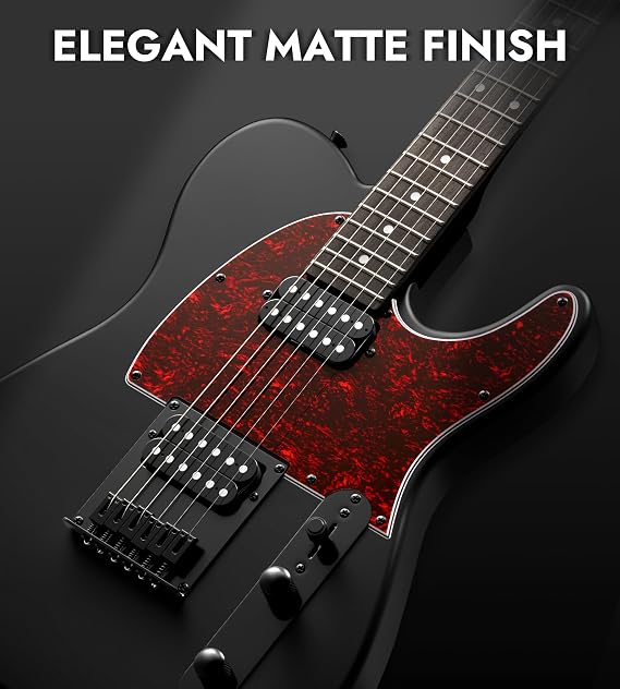 Tostar 39 Solid Body Electric Guitar for Beginner & Intermediate, Black
