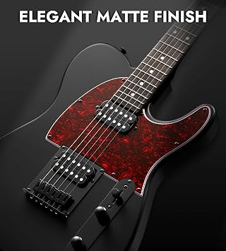 Tostar 39 Solid Body Electric Guitar for Beginner & Intermediate, Black