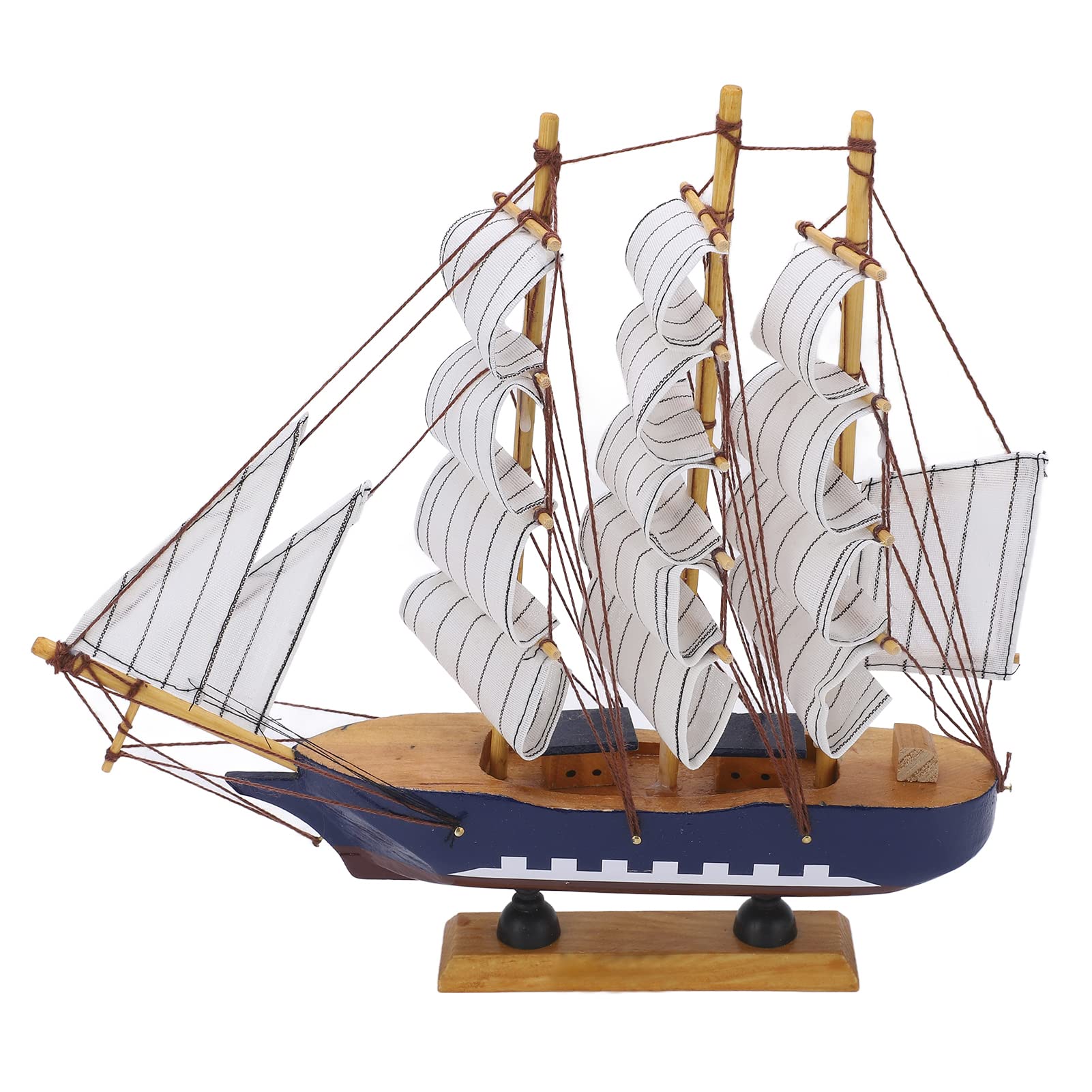 FERCAISH – Mini Bateau Voilier En Bois Et Résine – Décoration Nautique Pour Micro-paysage, Aquarium, Table – Accessoire DIY
