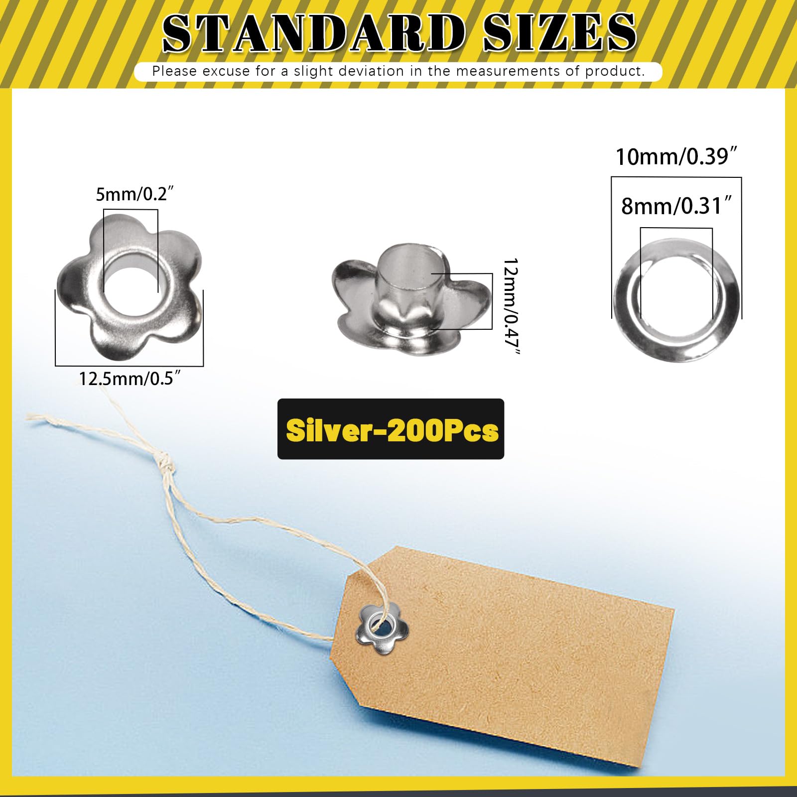 Mardatt 200Pcs 3/16 Inch Flower Eyelet Grommets - Image 2