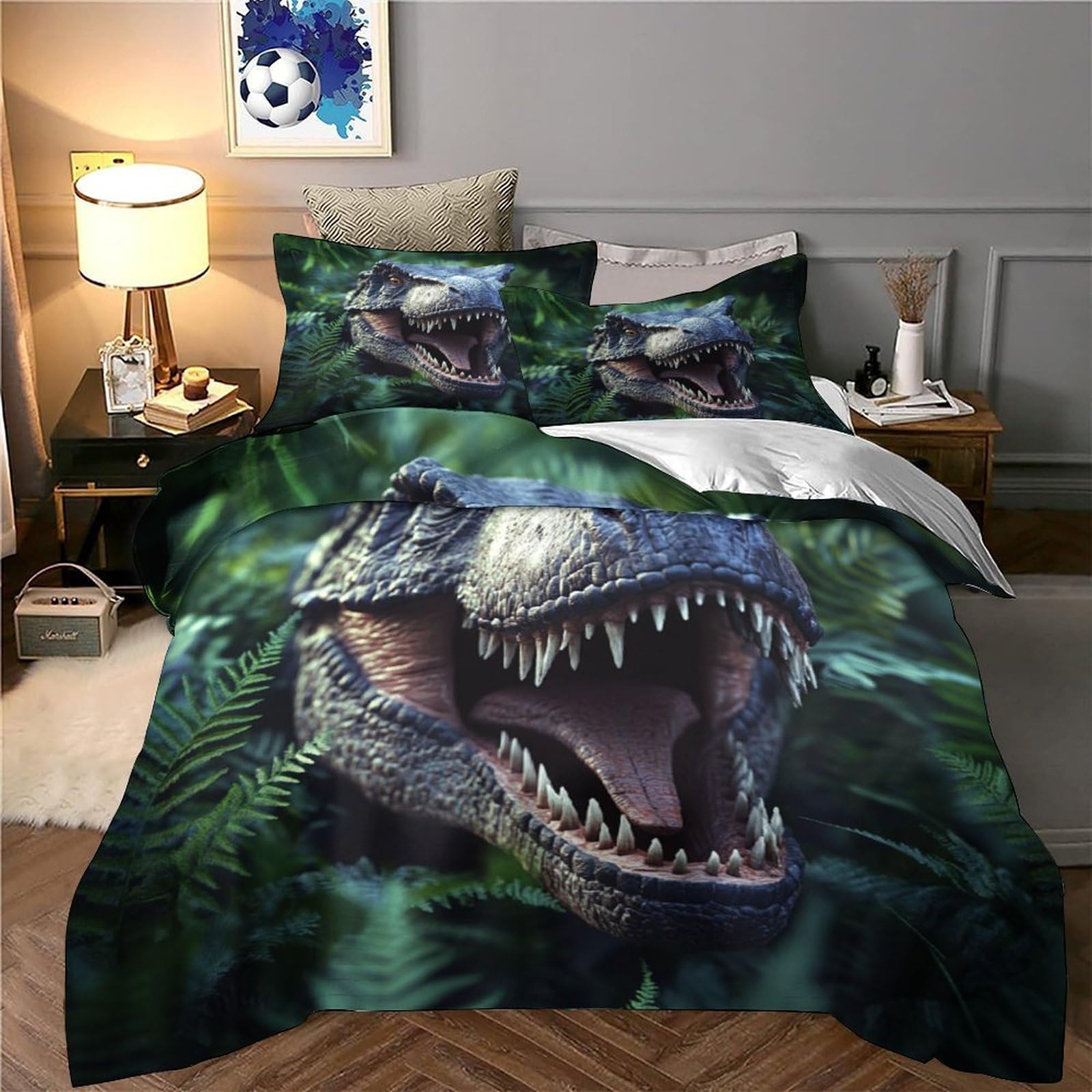 Parure de lit Dinosaure 3D Chambre Enfant ado déco