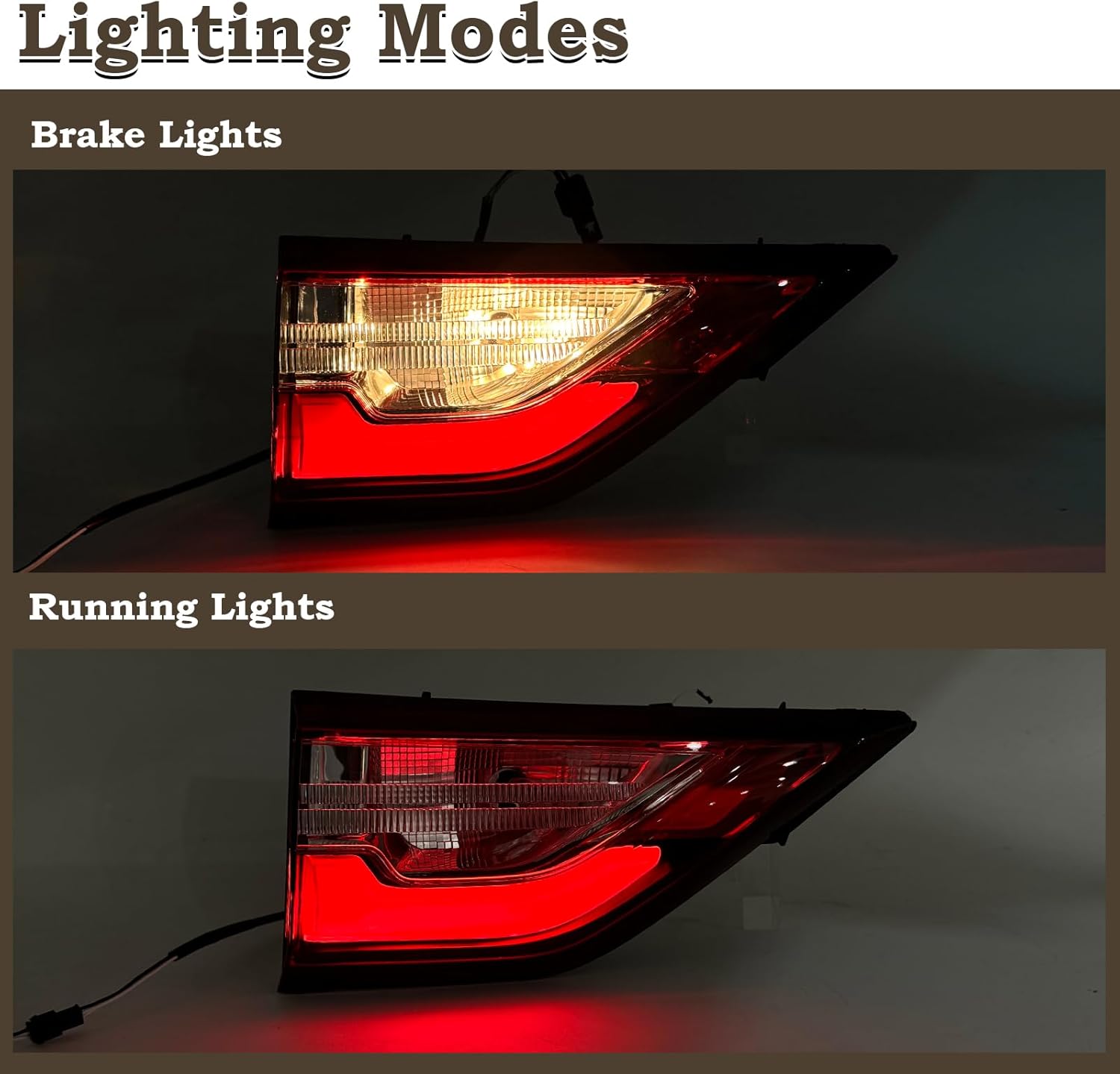 LH LED Inner Tail Light Fit for 2018 2019 2020 2021 Chevy Traverse Chevrolet Rear Lamp Assembly With Bulbs Left Driver Side 85164974 GM2802117
