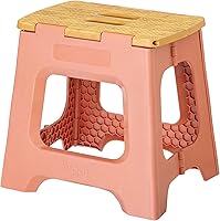 Vista 18 de Vigar Taburete plegable compacto, 10-1/2 pulgadas, ligero, capacidad de 330 libras, antideslizante taburete plegable, cuerpo de terrazo