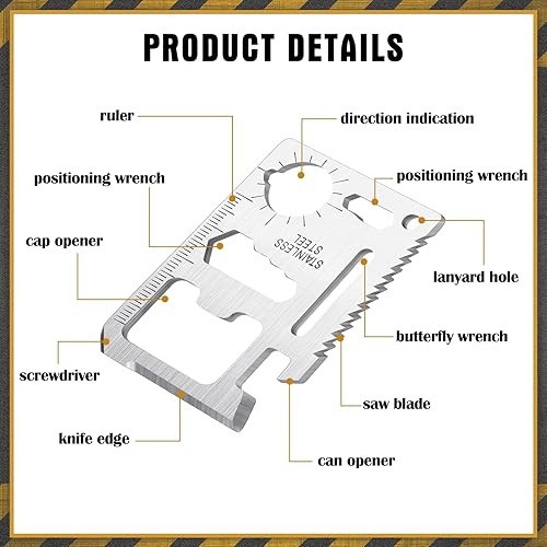 Miniatura 4 de 24 juegos de bolígrafos multiherramienta 6 en 1, bolígrafos de herramientas de regalo con recambios negros y cartera multiherramienta, tarjeta de
