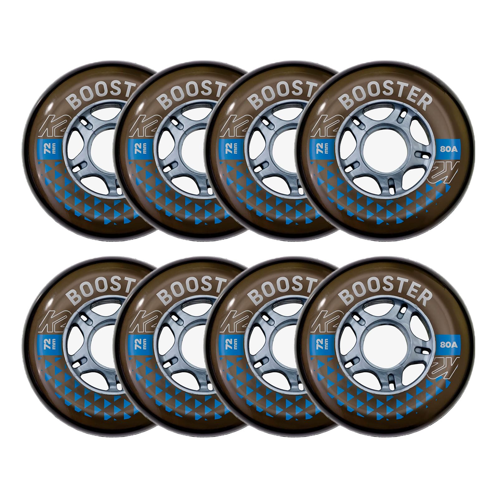 K2 Skates Booster 72mm 80A 8-Wheel Pack W ILQ 5 - Black - 30F3005