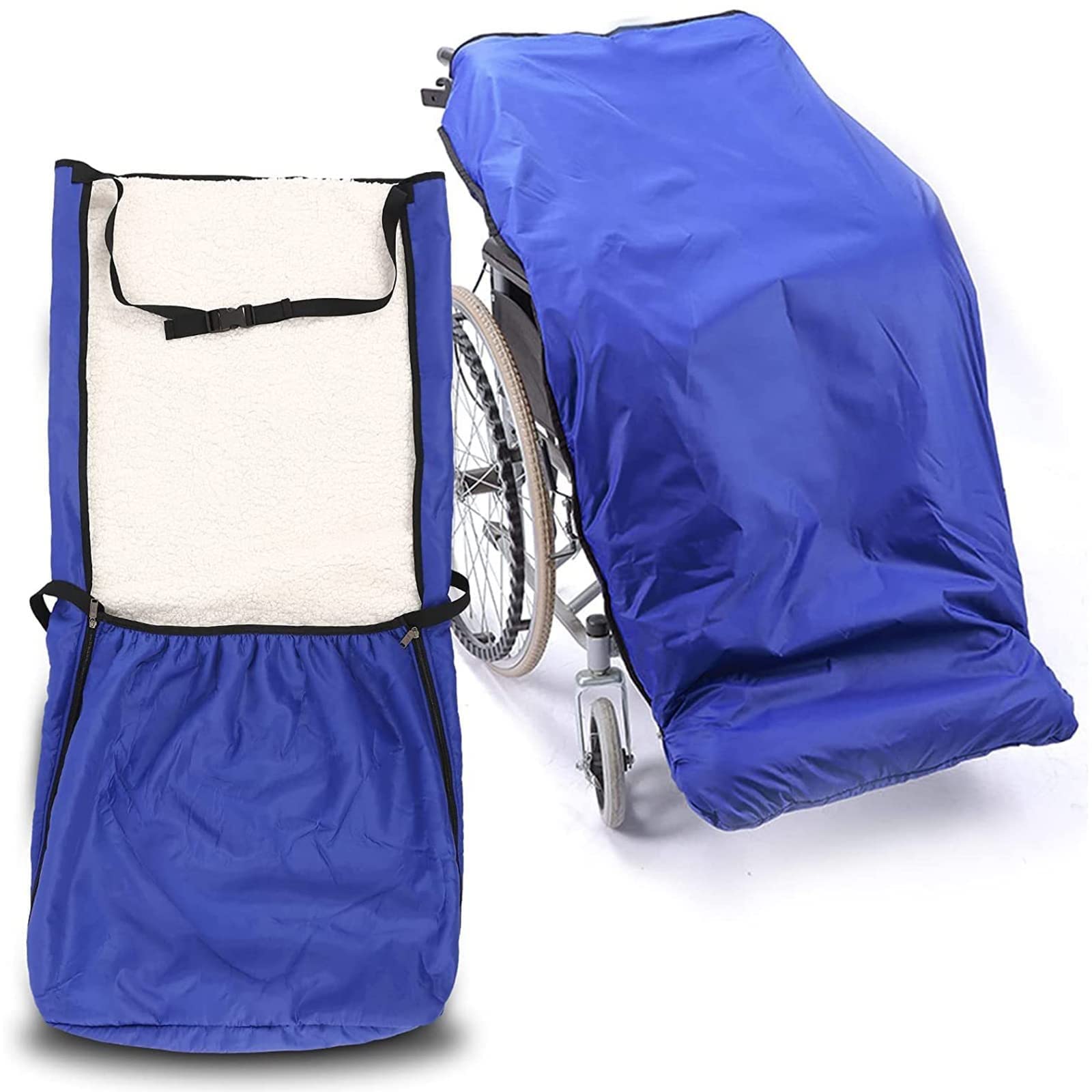 X&Z-XAOY Cómoda Manta Impermeable para Silla De Ruedas Funda para Silla De Ruedas con Forro Polar Funda Calentadora para Silla De Ruedas Mantas para Ancianos