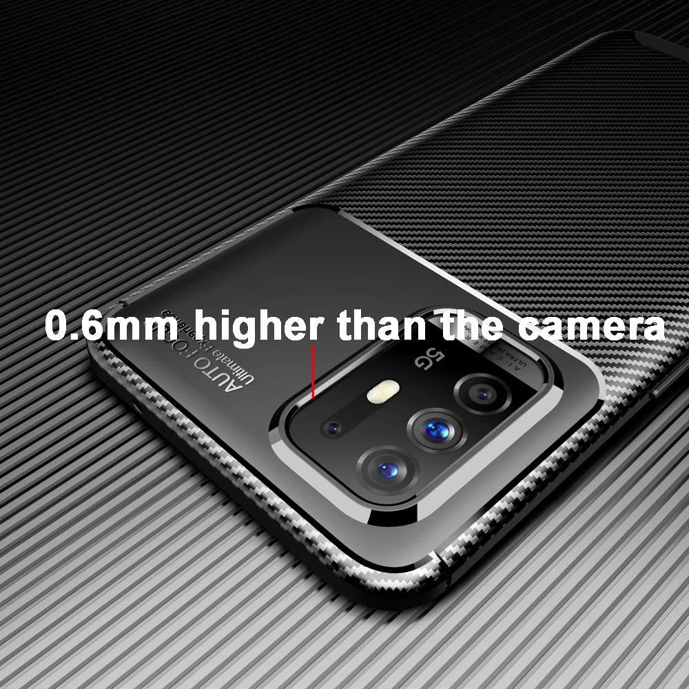 DERHAN Cover per OPPO Find X5 Lite con Vetro Temperato, Custodia Protettiva Resistente Antiurto Robusta Case con Supporto Magnetico Rotante a 360° - Nero