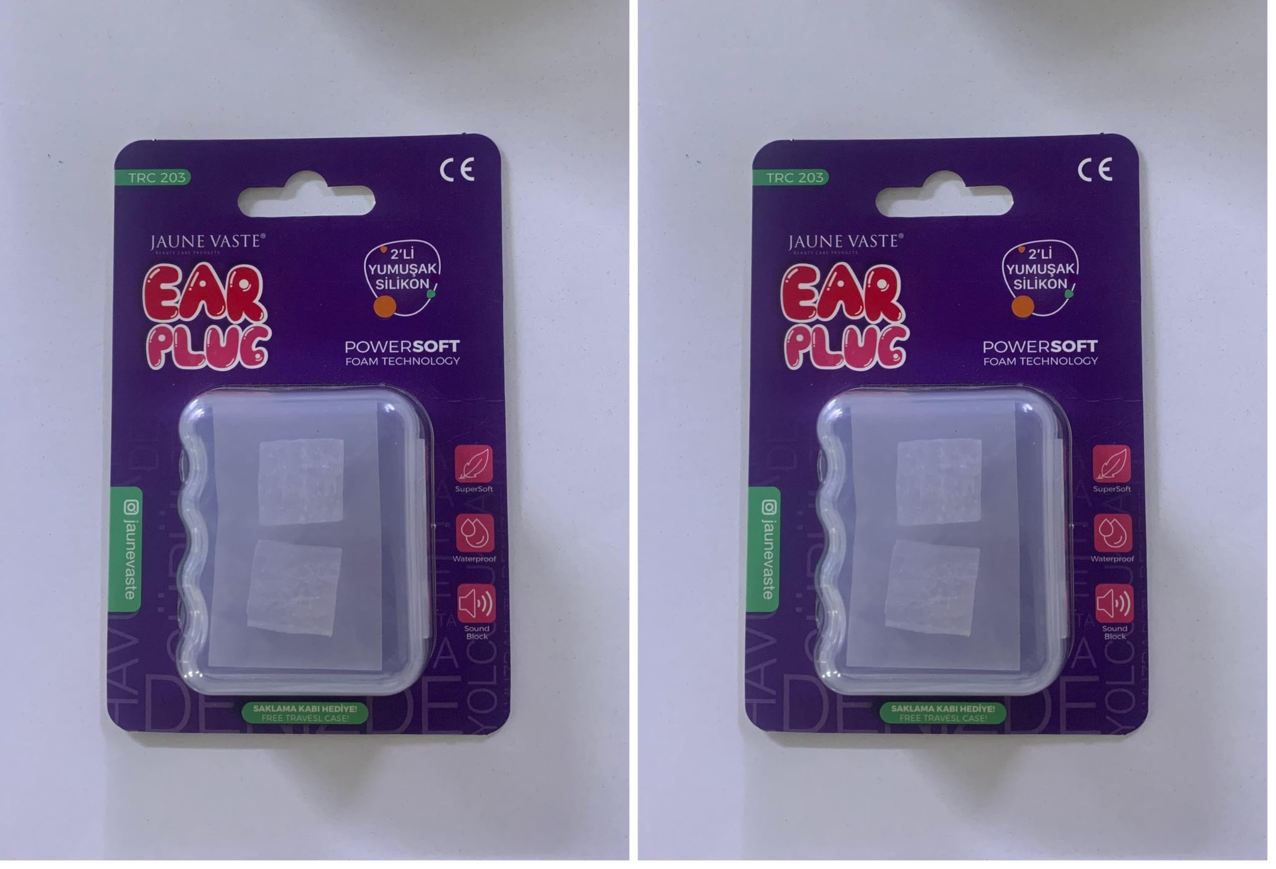 JAUNE VASTE Ear Plug 2’li Yumuşak Silikon 2li paket