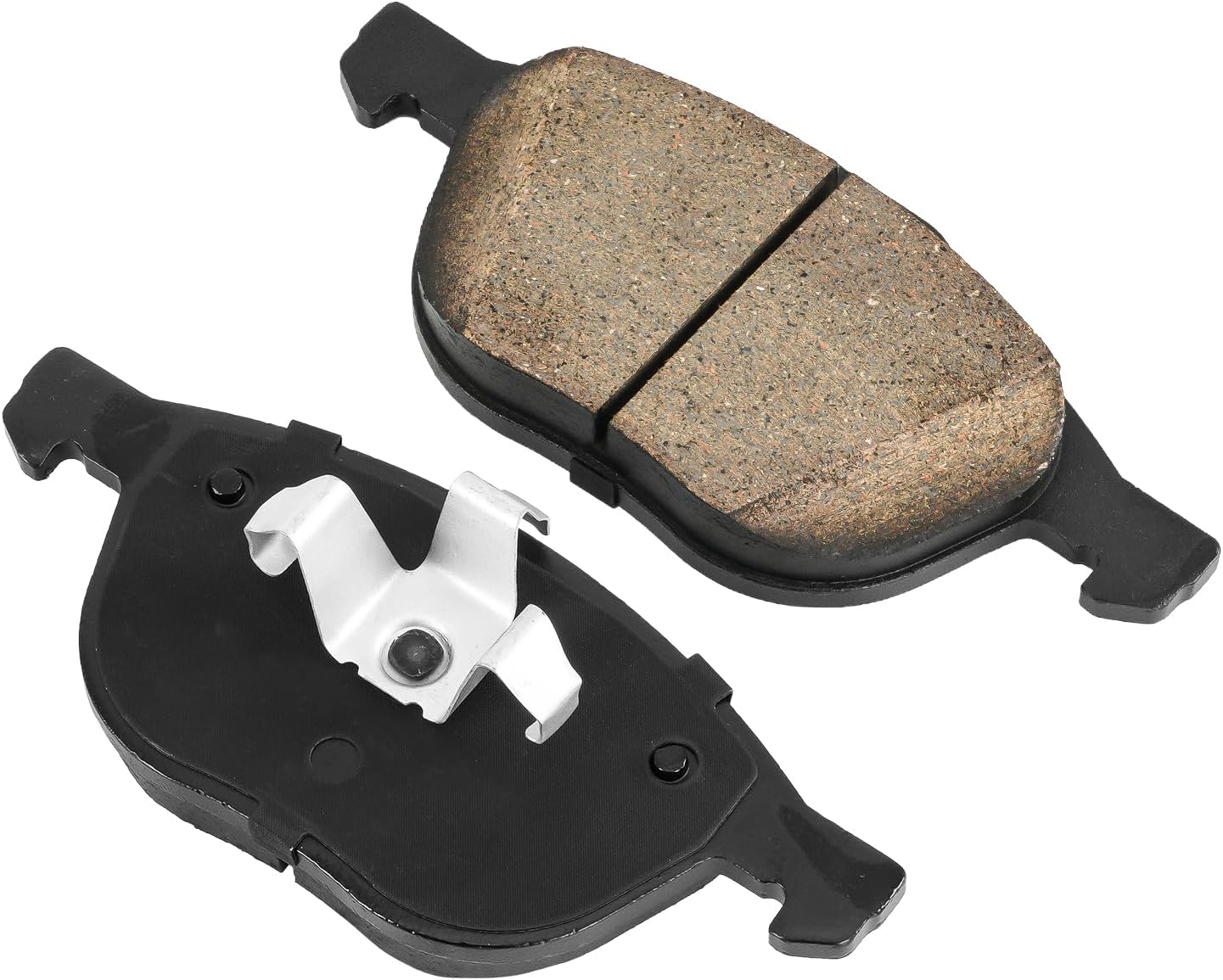 KAX Ceramic Brake Pads Front for Ford, Mazda- Focus, Escape, 3, Transit Connect, 5, S40, C70, C30, V50, Low Noise & Low Dust, Set of 4