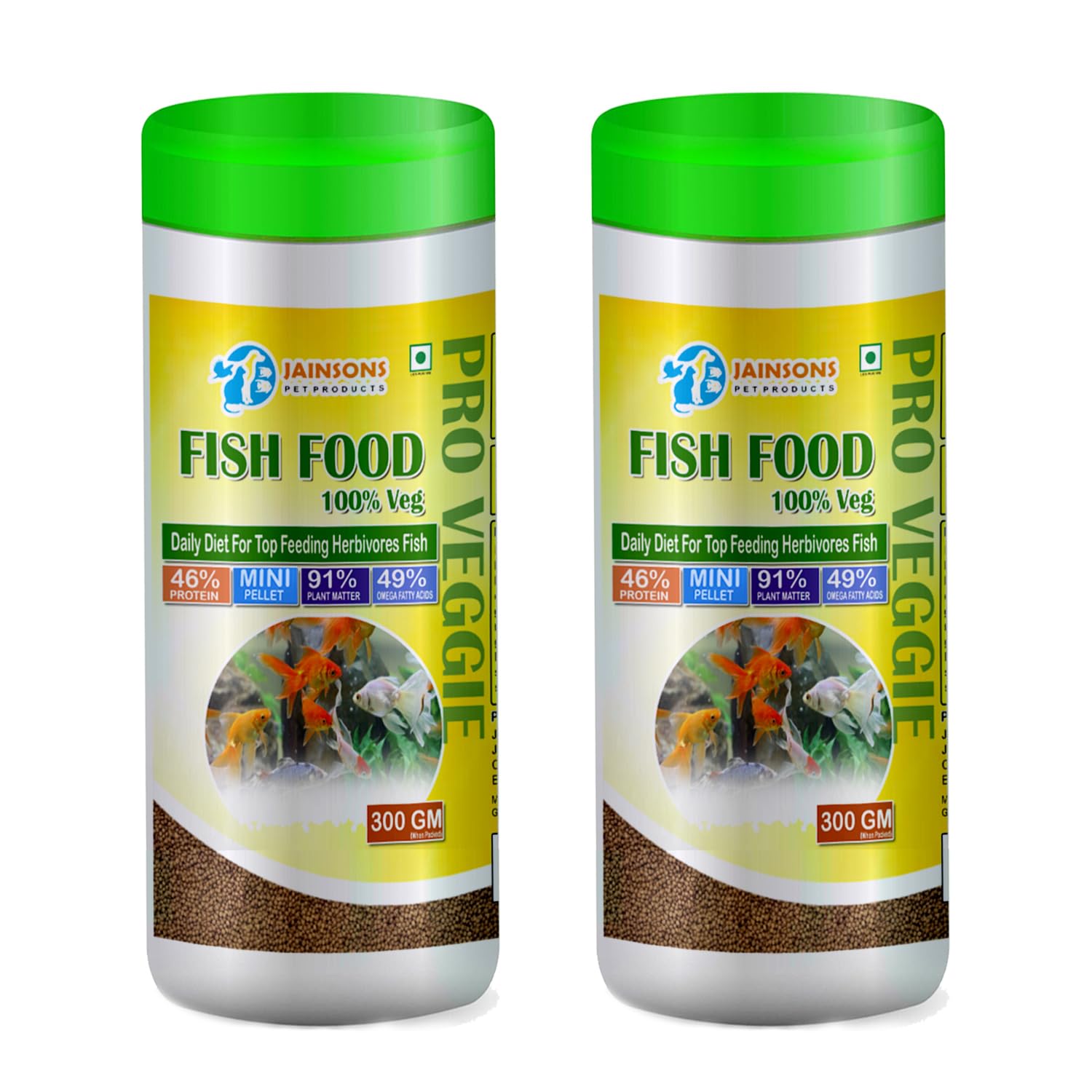 JAINSONS PET PRODUCTS Pro Veggies Fish Food - 91% Plant Matter, Highly Nutritious, Mini Pellet for Herbivores - 600 G,All Life Stages-image-34