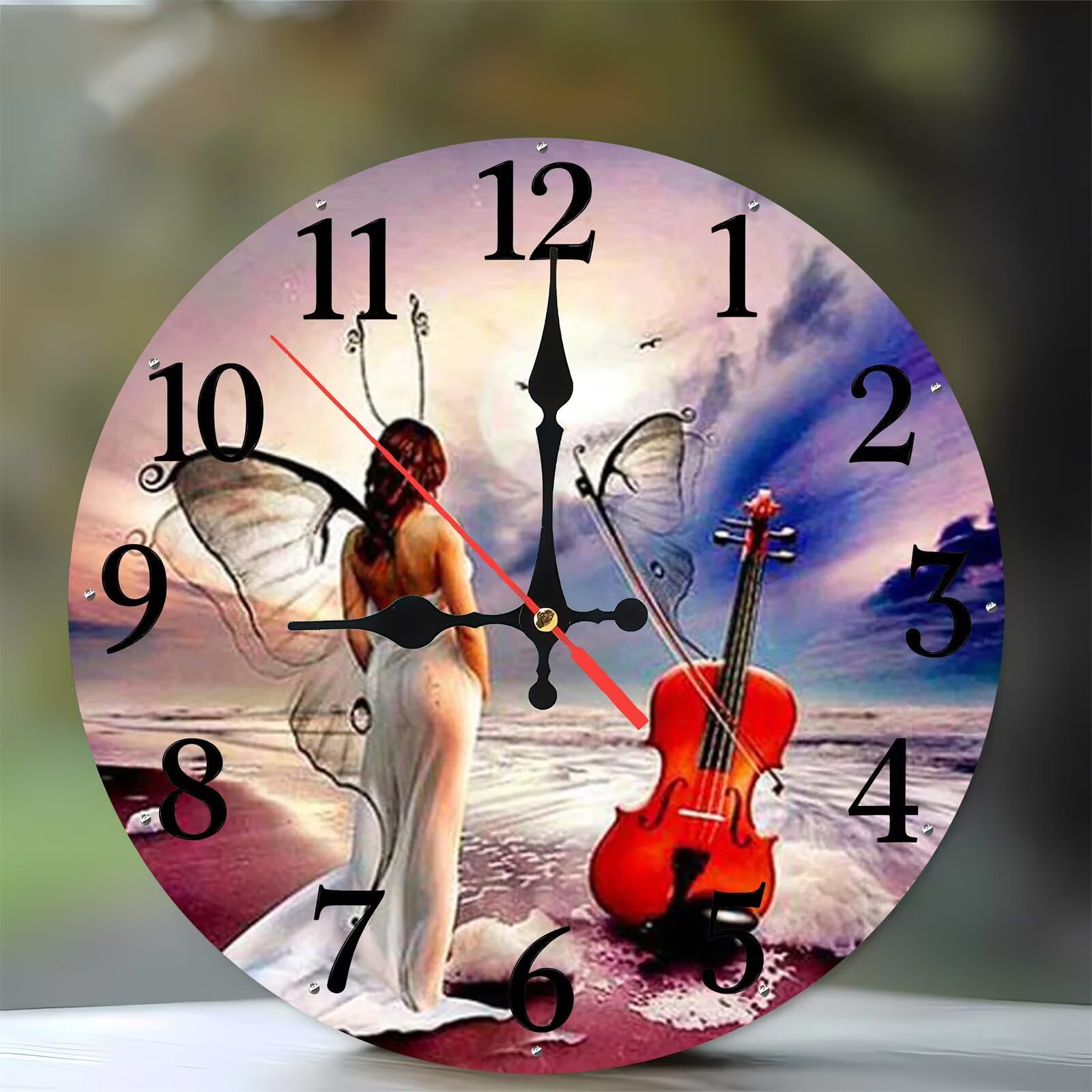 Horloge silencieuse sans tic-tac 35cm en bois de plage